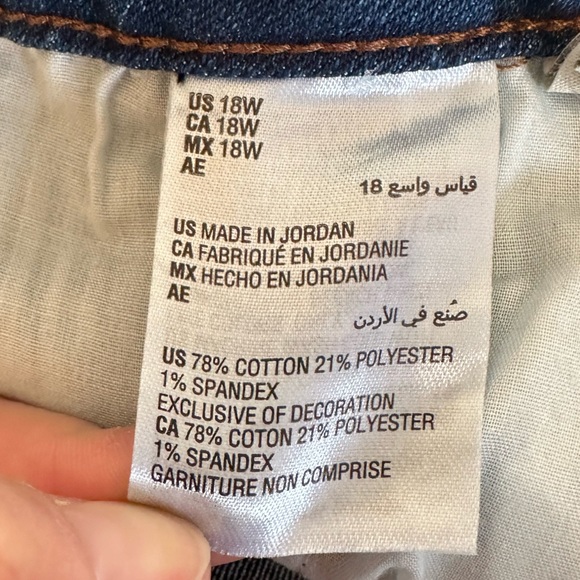 Style & Co high rise straight leg jeans. Size 18W. - Picture 5 of 10